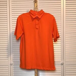 Nike Golf Polo Shirt Men Orange Dri-Fit Moisture Wicking Performance Knit XL